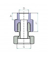 На фото Hi-Therm PP-R adaptor with metal insert and union nut